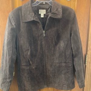 St. John’s bay washable suede jacket large